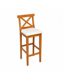 Banqueta Bistrô Estofada - Mel / Off White